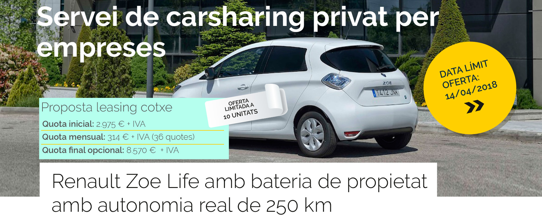 Portada servei de carsharing privat per empreses